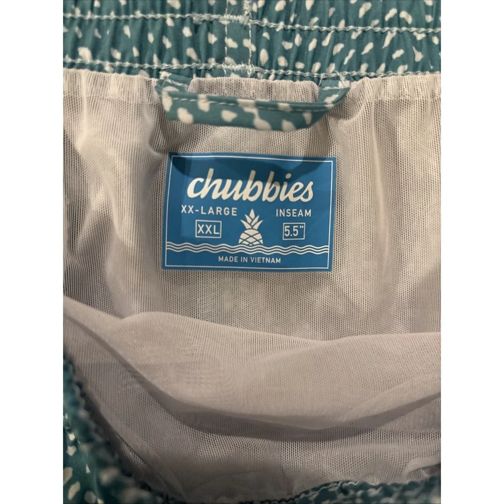 Chubbies Mens Turquoise Agua The Whale Shark Classic 5.5